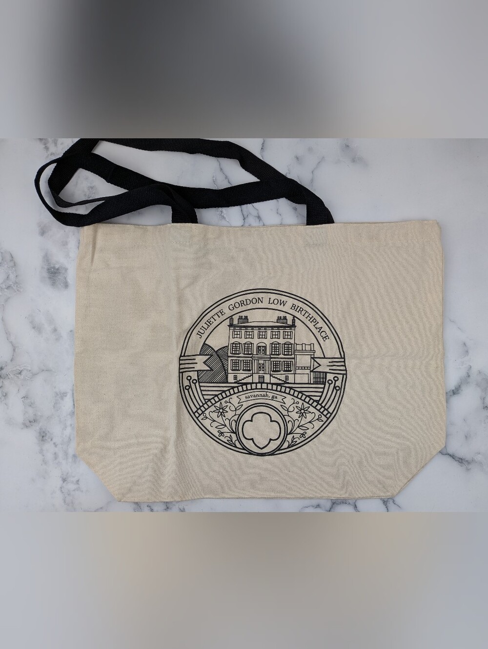 Canvas Juliette Gordon Low Birthplace tote bag